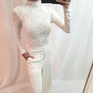 Free People White Lace Blouse